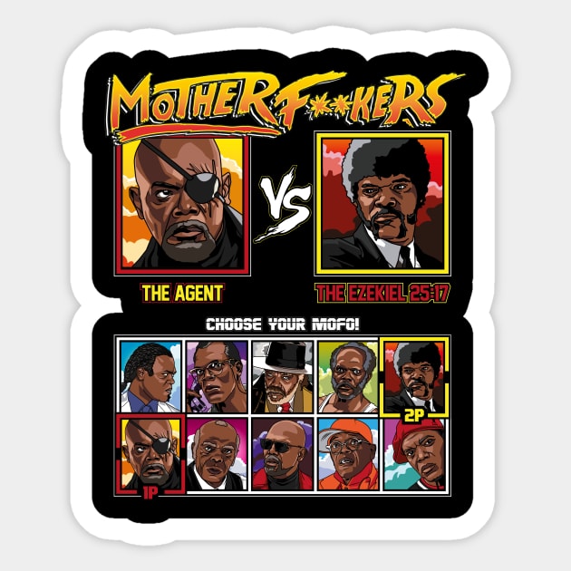 Samuel L Jackson Fighter Sticker by RetroReview